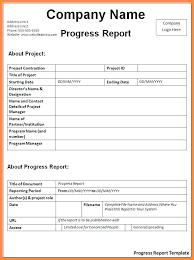 Construction Project Progress Report Template To