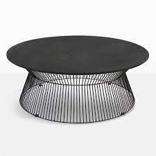 Deco Round Outdoor Coffee Table Black