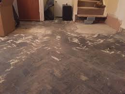 concrete floor that has bitumen
