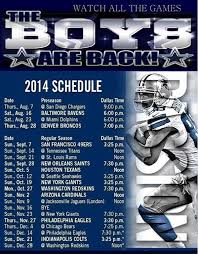 2014 Dallas Cowboys Schedule Dallas Cowboys 2014 2015 Nfl