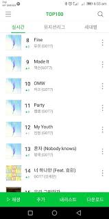 Top 100 Naver Music Chart Got7 Amino