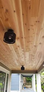 cedar tongue and groove under deck roof