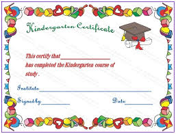 Graduation Certificate Template For Preschool Template