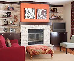 stone veneer fireplace better homes