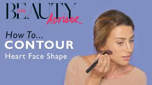 how to contour for a heart face shape