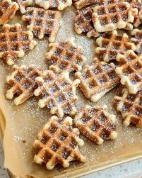 vanilla waffle iron cookies small