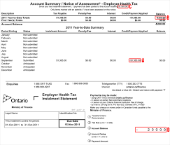 Understanding Your Eht Monthly Account Summary Notice Of Assessment