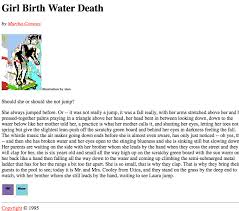 Girl Birth Water Death Elmcip