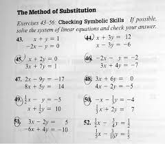 Substitution Exercises