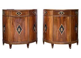 pair of half round cabinets sweden or