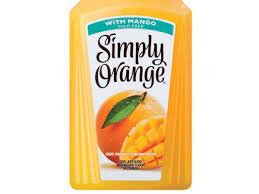 orange with mango juice nutrition facts