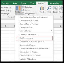 convert inch to foot cm or mm in excel