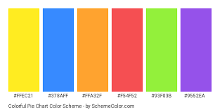 Colorful Pie Chart Color Scheme Green Schemecolor Com