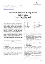 Pdf Backward Forward Sweep Based Distribution Load Flow