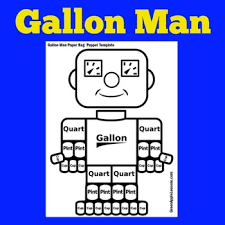 Gallon Man Printable Worksheets Teachers Pay Teachers