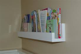the finished wall mounted photo shelf