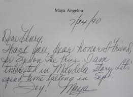 highlighting author and activist a angelou washington a letter from a angelou to henry hampton thanking him for his documentary the eyes on the prize washington university libraries henry hampton