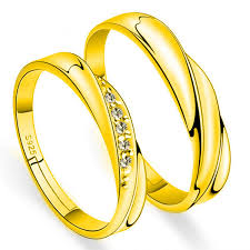 firewings gold plated couple rings
