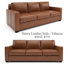 west elm henry leather sofa