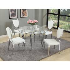 Clear Glass Dining Table Set Flash