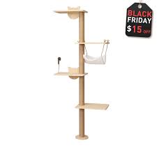 Wooden Wall Mounted Cat Tree Climber