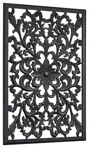 hand carved fl wood medallion wall