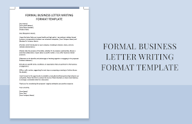 formal business letter writing format