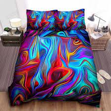 abstract hippie tie dye bedding set