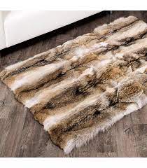 coyote rug real fur rugs at