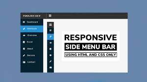 responsive side navigation bar in html