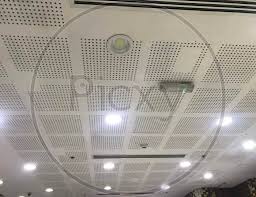 perforated gypsum grid ceiling design
