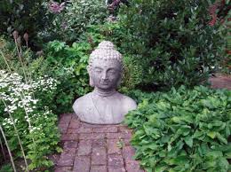 Large Buddha Bust Stone Sculpture