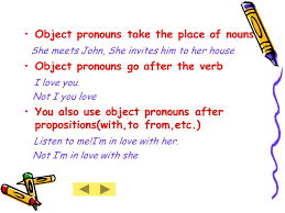English Grammar Object Pronouns Ppt Video Online Download