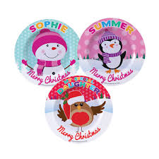 This meal can take place any time from the evening of christmas eve to the evening of christmas day itself. Kids Christmas Dinner Plate Girls Names 20cm 8 Inches Childs Xmas Lunch Ebay