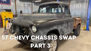 57 chevy truck on a tahoe chis swap