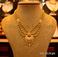Wedding Gold Necklace 34 23 Gm Sm 008 By Shalimar