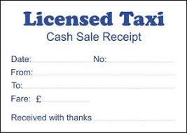 1 Pad Licensed Taxi Receipt 100 Printed Sheets Ebay