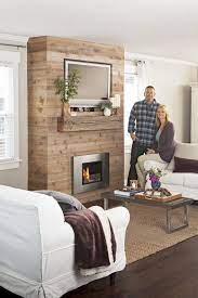create this rustic diy fireplace wall
