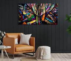 Abstract Colourful Wall Painting