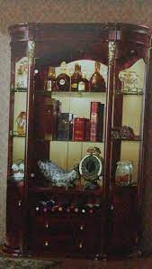 lighted curio cabinet with wine storage
