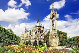 Notre Dame De Paris Cathedral Garden