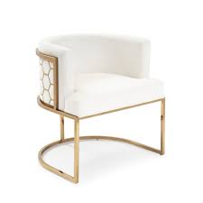 Shop online for chairs and benches in modern upholstery such as velvet, leather and rattan. Barcelona Brushed Velvet Pearl White Dining Chair With A Gold Steel Frame End Of Line Clearance Massive Sale Limited Stock Grosvenor Furniture