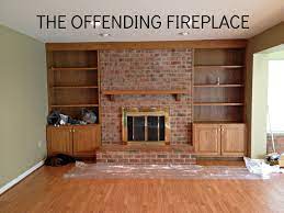 how to paint a brick fireplace