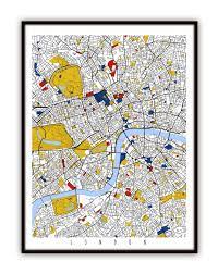 London Map Art London Uk Wall Art