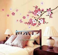 Large Peach Cherry Blossom Flower Wall