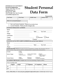 Personal Data Sheet Pdf Fill Online Printable Fillable