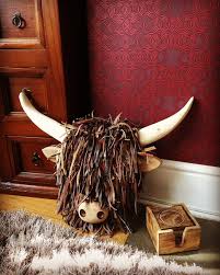 Highland Cow Cattle Wall Mounted Faux