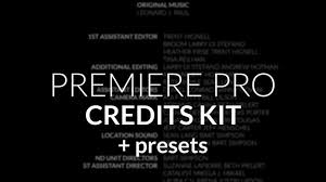 You can install these free animated lower thirds templates and and customize them natively in premiere. End Credits Premiere Pro Templates Motion Array