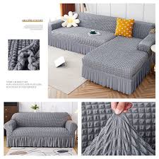 High Elastic L Shaped Sofa Cover With