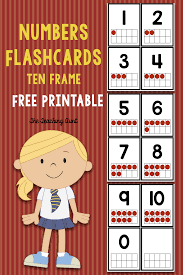 numbers flashcards ten frame the